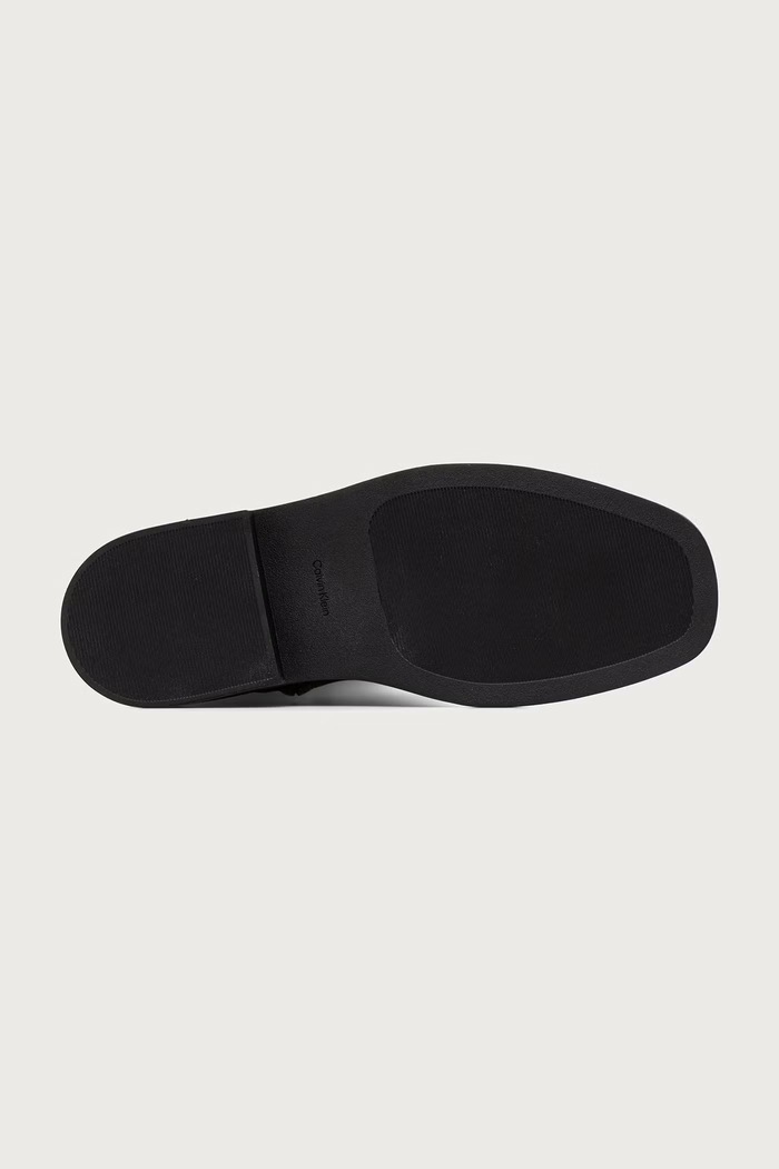 Μπότες Γυναικεία δερμάτινες SQUARE HIGH BOOT LTH MG HDW Calvin Klein καφέ HW0HW03187BAM