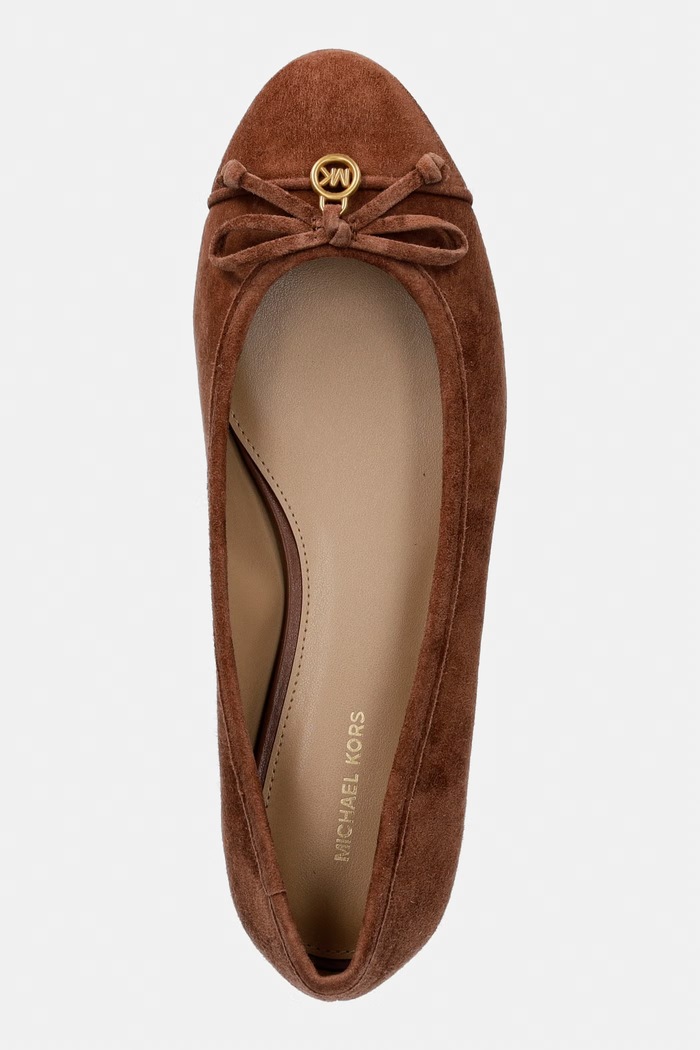 MICHAEL Michael Kors μπαλαρίνες σουέτ Piper Flex Ballet καφέ 40T6PIFP1S.230
