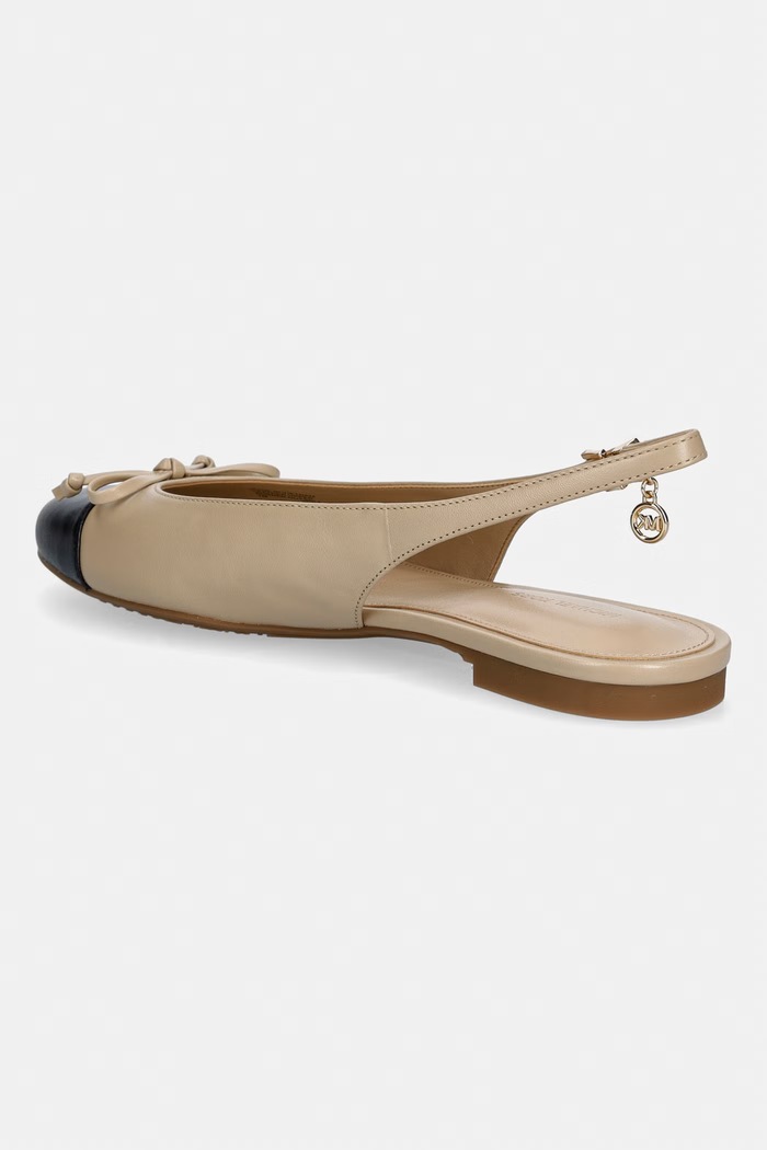 Обувки MICHAEL Michael Kors балеринки от кожа Piper Sling Ballet 40T6PIFP1L.156 бежов