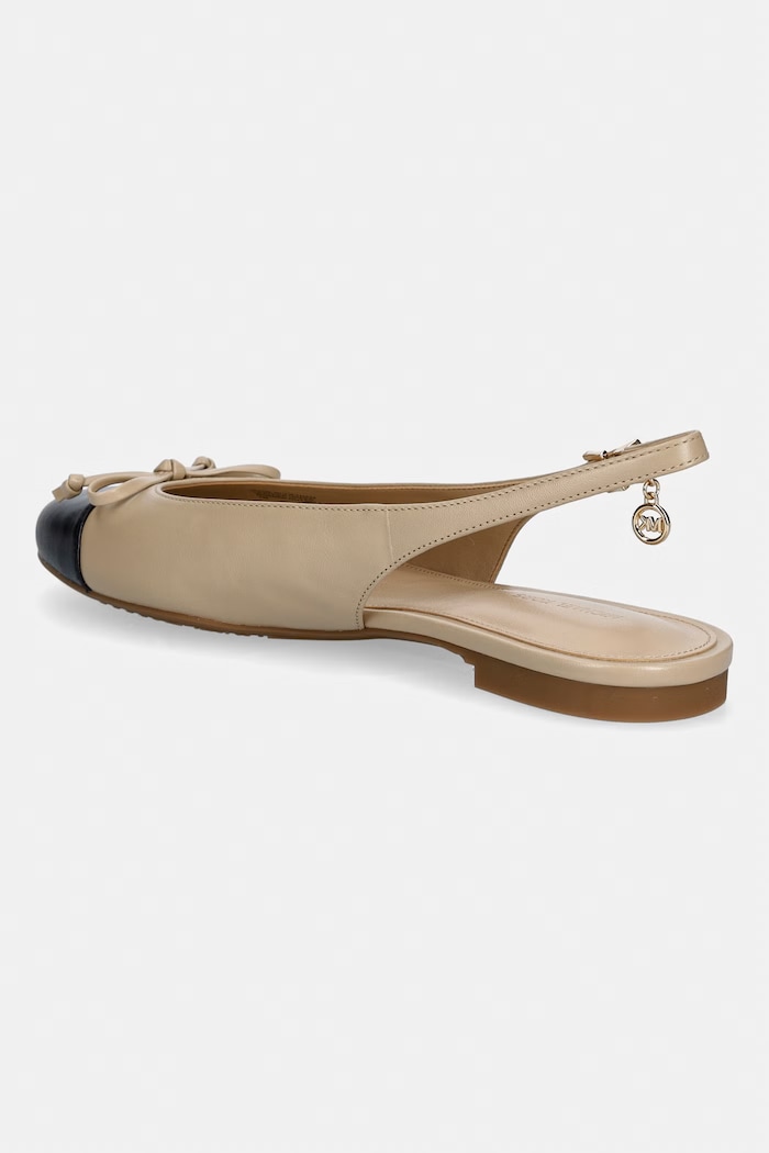 Обувки MICHAEL Michael Kors балеринки от кожа Piper Sling Ballet 40T6PIFP1L.156 бежов