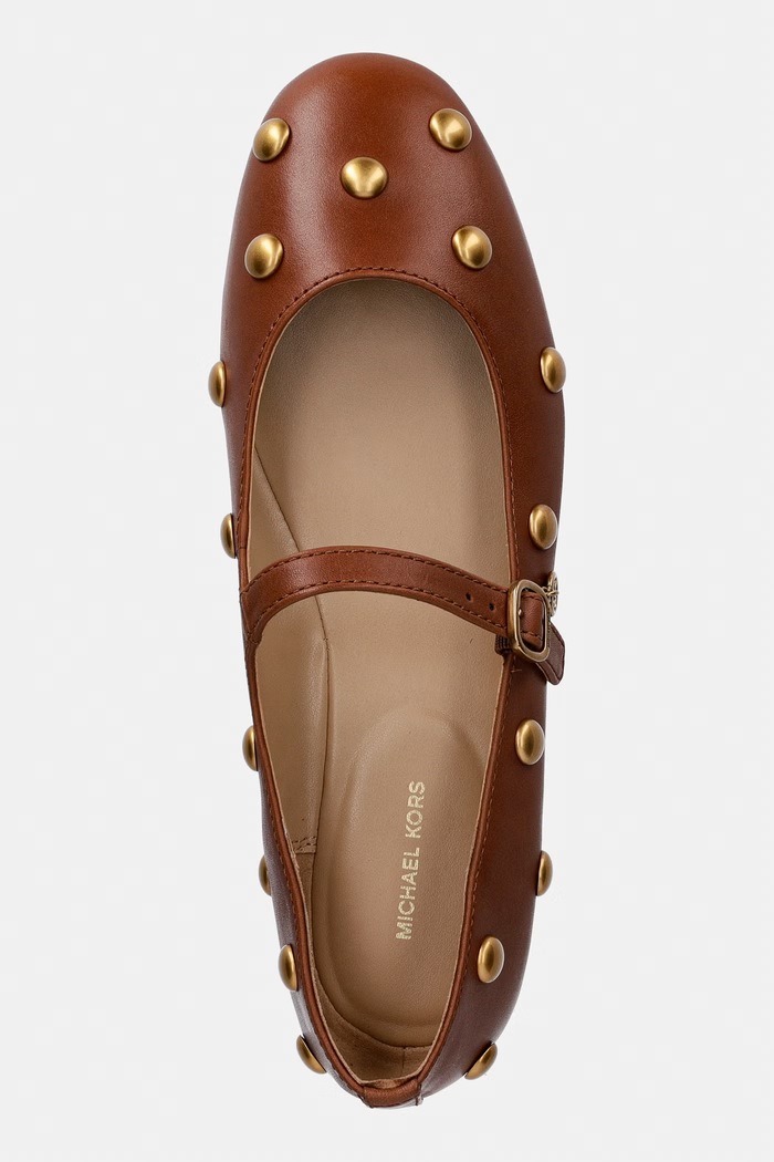 MICHAEL Michael Kors ballerine in pelle Nellie Flex Ballet marrone 40T6NLFP2L.230