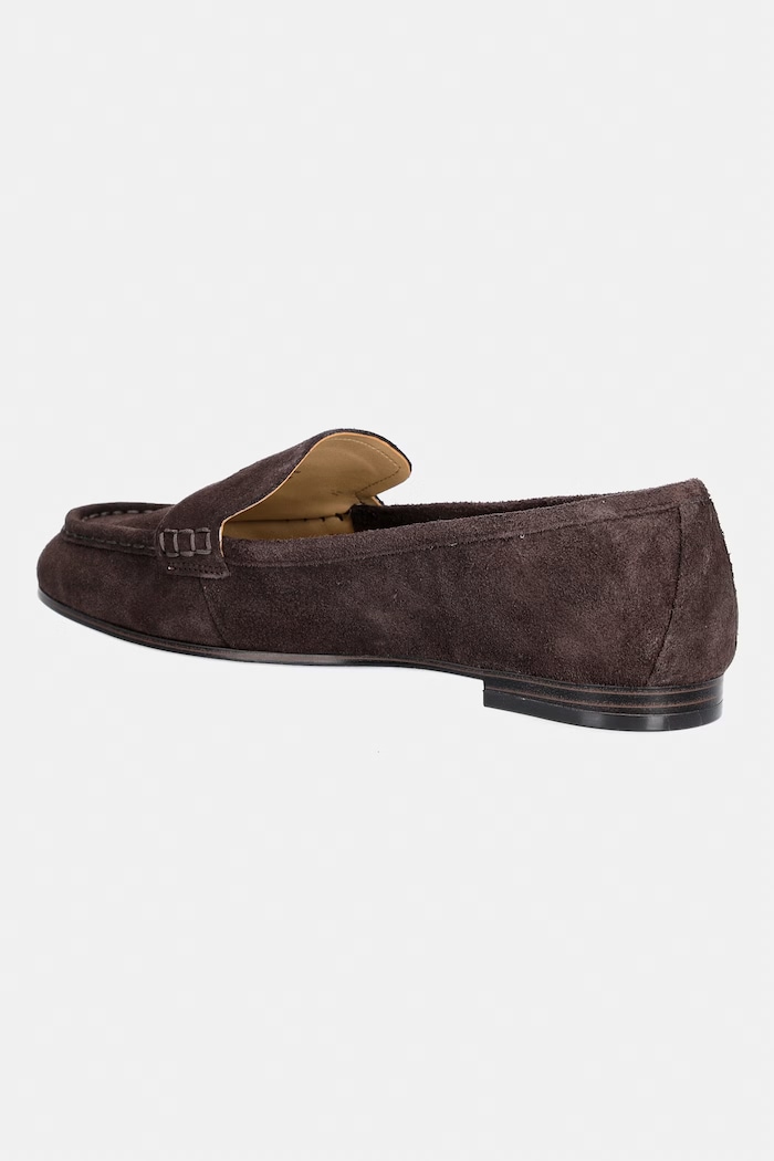 Обувки MICHAEL Michael Kors мокасини дамски от велур Jennings Loafer 40S6JNFP1S.251 кафяв