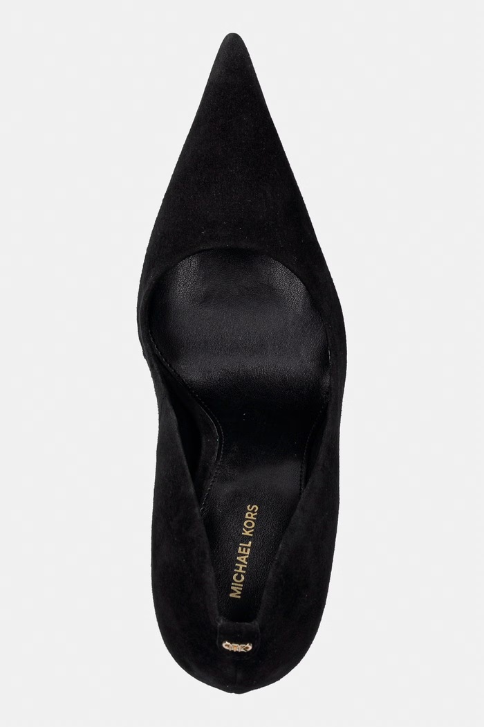 MICHAEL Michael Kors στιλέτο σουέτ Elyse High Pump μαύρο 40F5EYHP1S.001