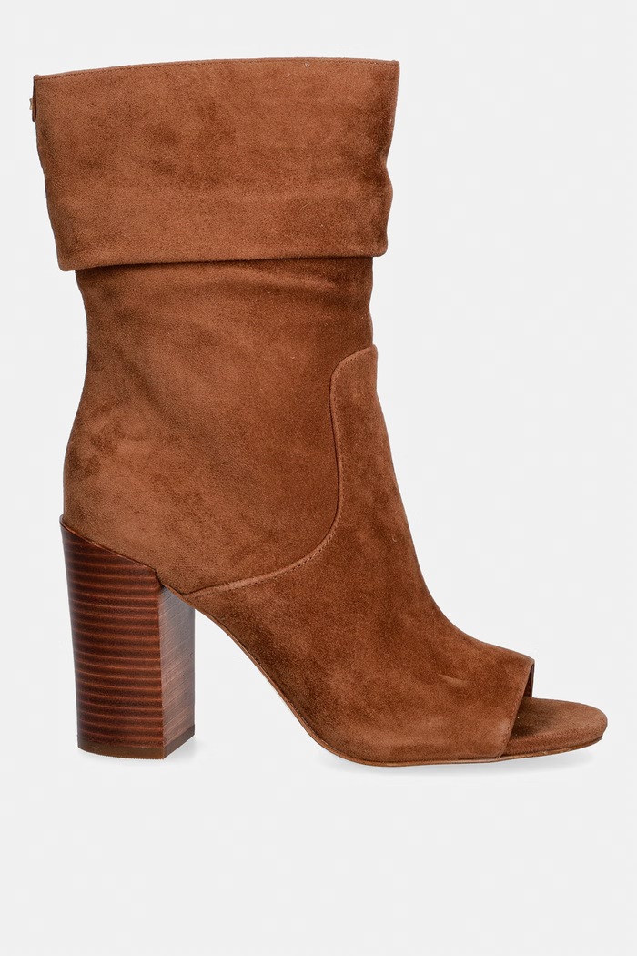 MICHAEL Michael Kors μποτάκια Γυναικεία σουέτ Shayna Heeled Bootie 40T6SYHE5S.230 καφέ AW26
