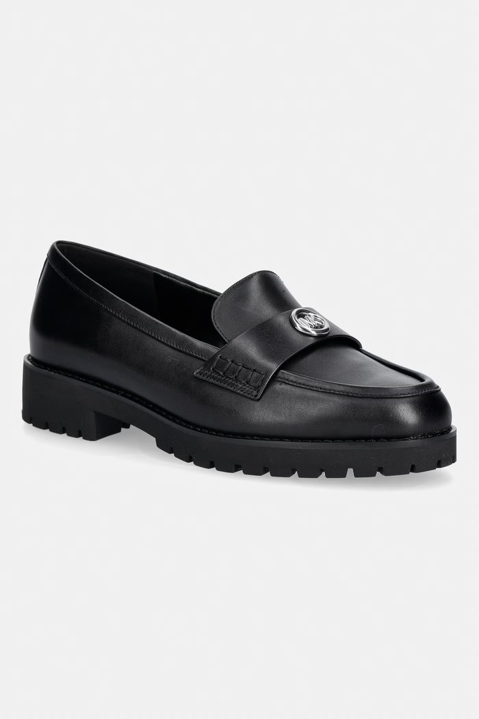 MICHAEL Michael Kors loaferji ženski usnjeni Jaelyn Lug Loafer črna 40T6JLFP1L.001