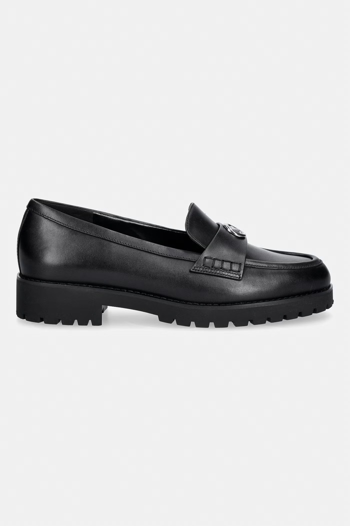 MICHAEL Michael Kors loaferji ženski usnjeni Jaelyn Lug Loafer 40T6JLFP1L.001 črna AW26