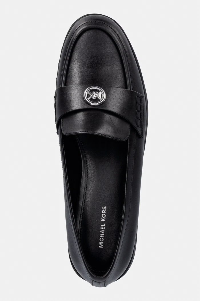 MICHAEL Michael Kors loaferji ženski usnjeni Jaelyn Lug Loafer črna 40T6JLFP1L.001