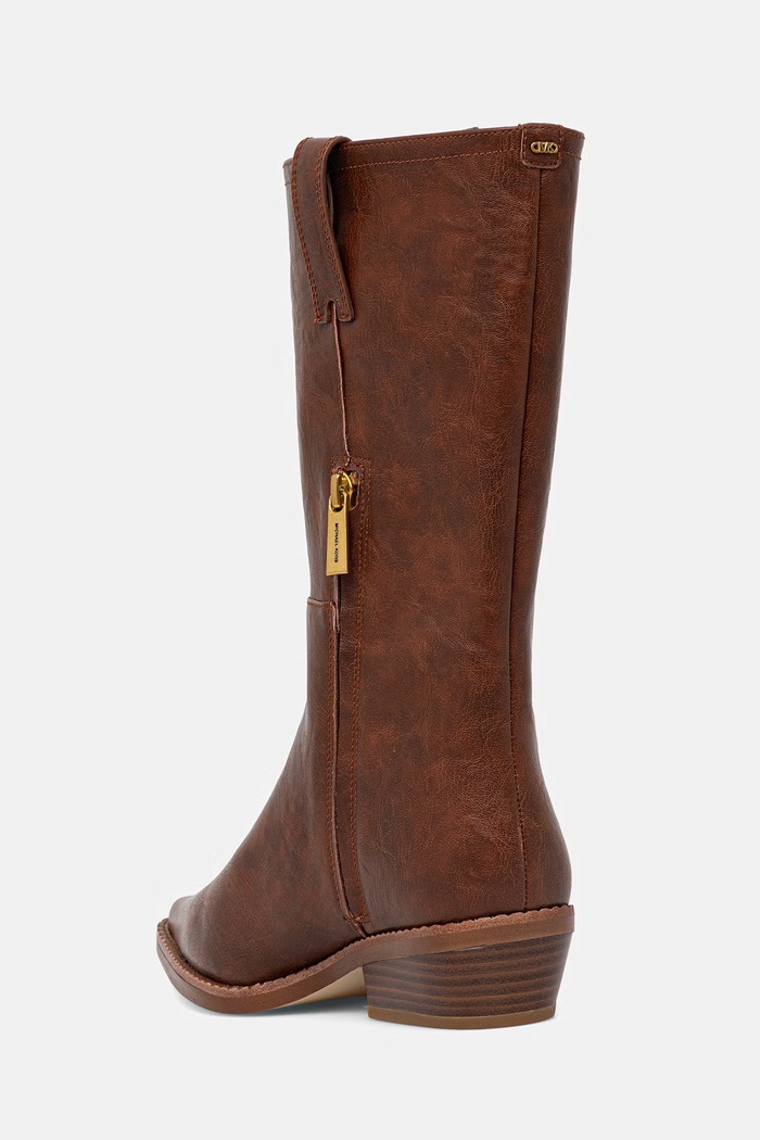 Obuća MICHAEL Michael Kors kaubojske čizme za žene Farren Flat Boot 40T6FRMB6L.253 smeđa