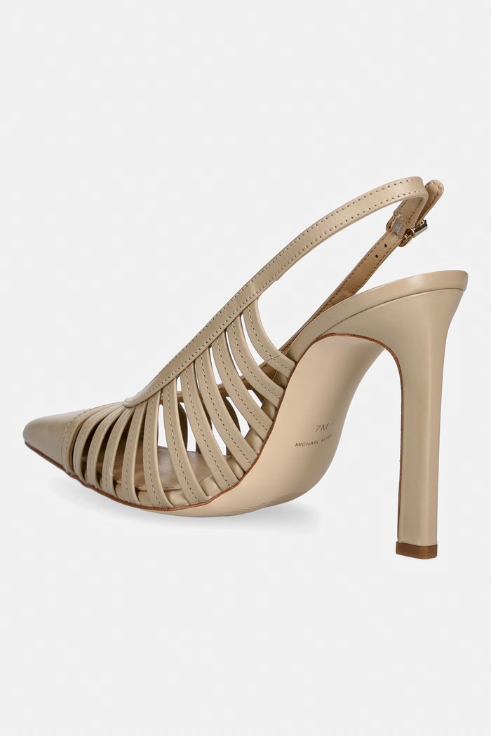 Obutev MICHAEL Michael Kors salonarji usnjeni Adriana High Pump 40T6ADHP1L.156 bež