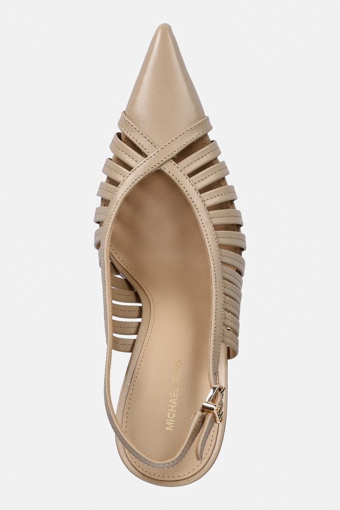 MICHAEL Michael Kors salonarji usnjeni Adriana High Pump bež 40T6ADHP1L.156