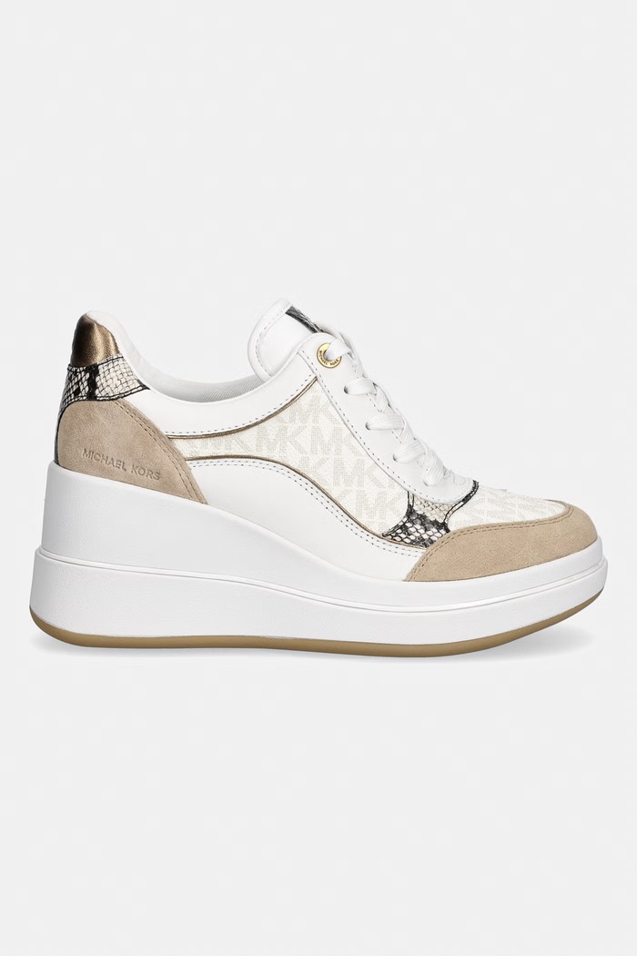 MICHAEL Michael Kors Emmy Wedge Trainer sneakersy damskie 43T6EMFS1B.184 beżowy AW26