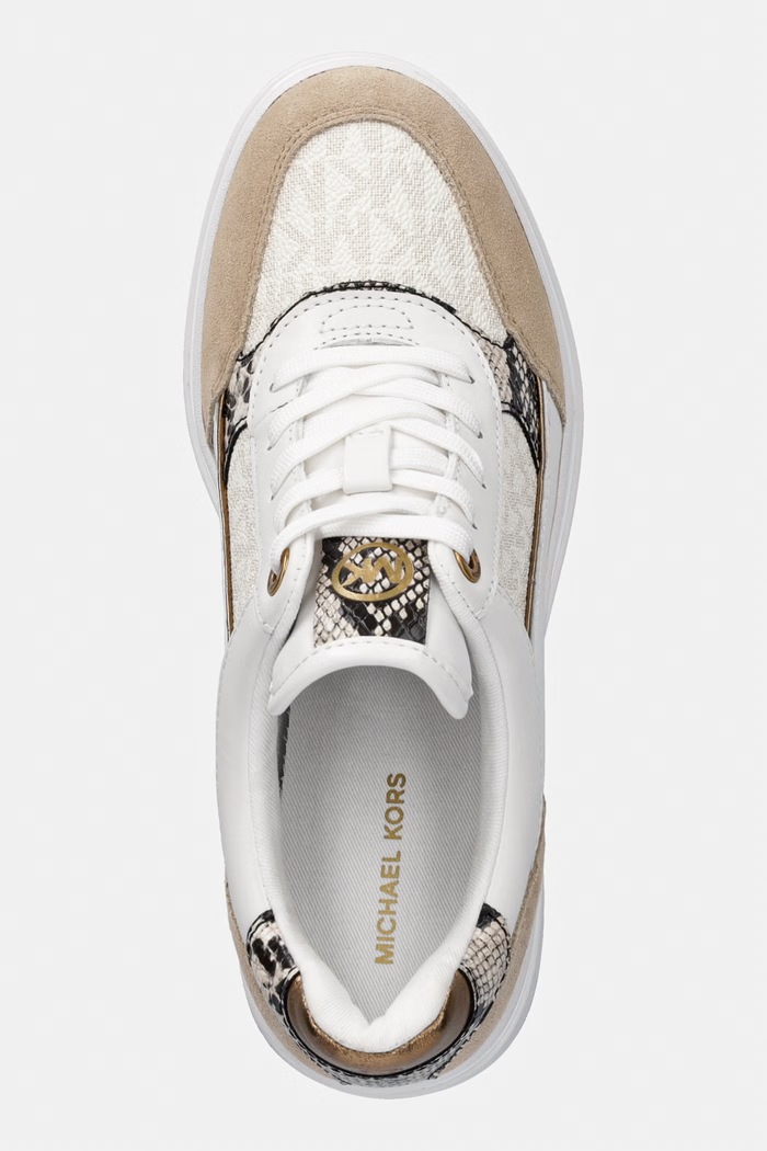 MICHAEL Michael Kors Emmy Wedge Trainer sneakersy damskie beżowy 43T6EMFS1B.184