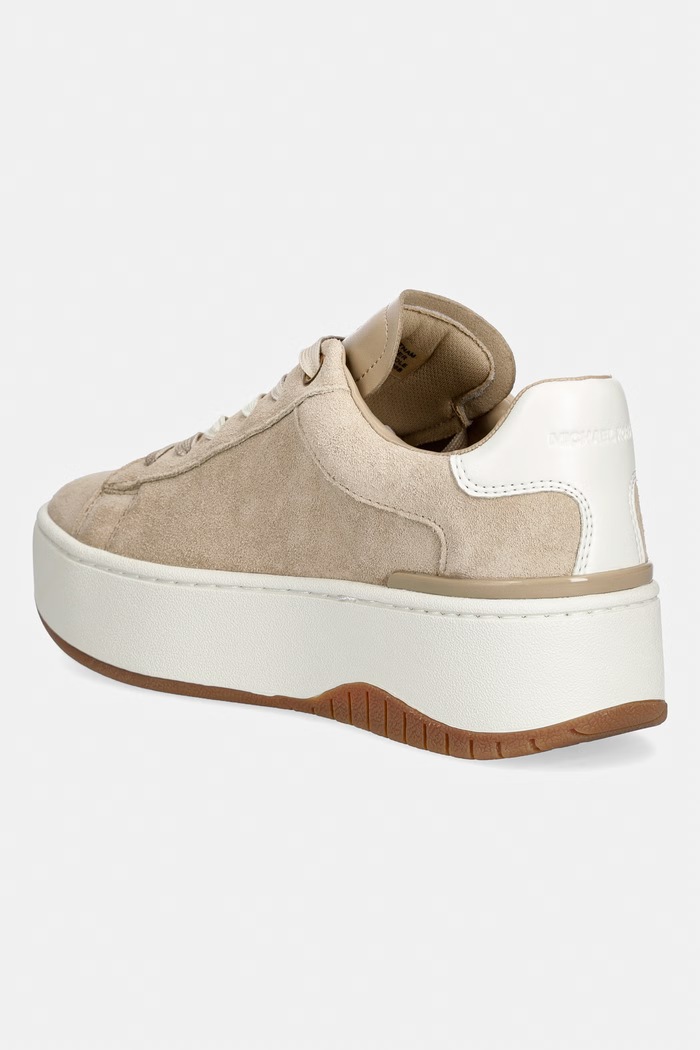 Παπούτσια MICHAEL Michael Kors Dottie Lace Up sneakers γυναικεία σουέτ 43T6DTFS1S.156 μπεζ