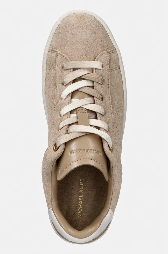 MICHAEL Michael Kors Dottie Lace Up sneakers γυναικεία σουέτ μπεζ 43T6DTFS1S.156