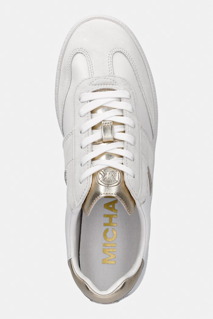 MICHAEL Michael Kors Jovie Lace Up sneakers γυναικεία δερμάτινα λευκό 43T6JVFS2S.827