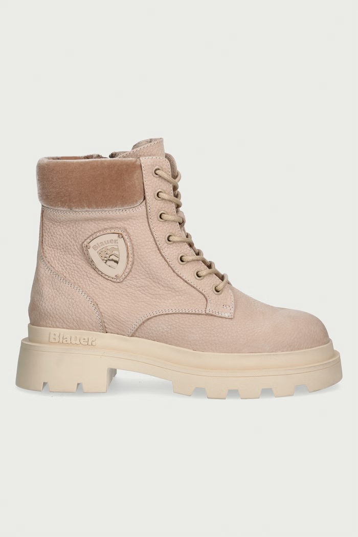 Blauer Čizme za žene od kože KIMMEL F6KIMMEL14.NUB bež AW26