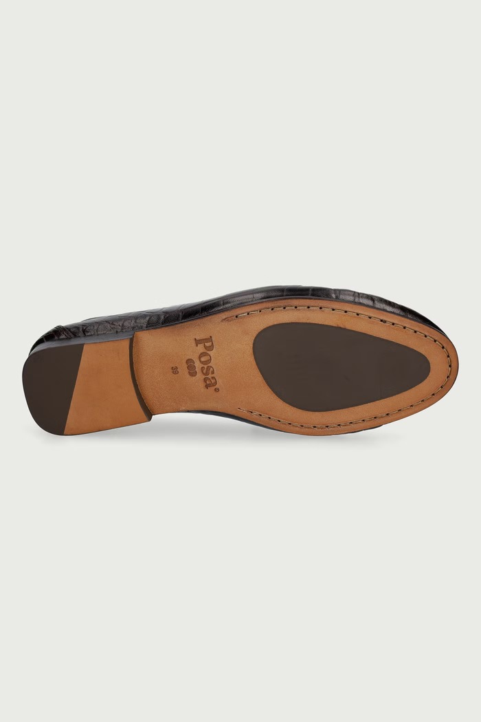 Loafersy damskie skórzane Penny Loafer Posa bordowy PW43.501