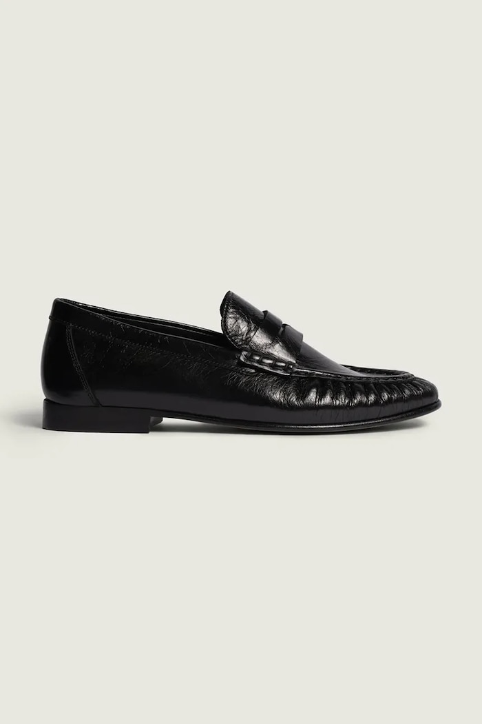 Posa Mokasíny dámske kožené Penny Loafer čierna PW41.600