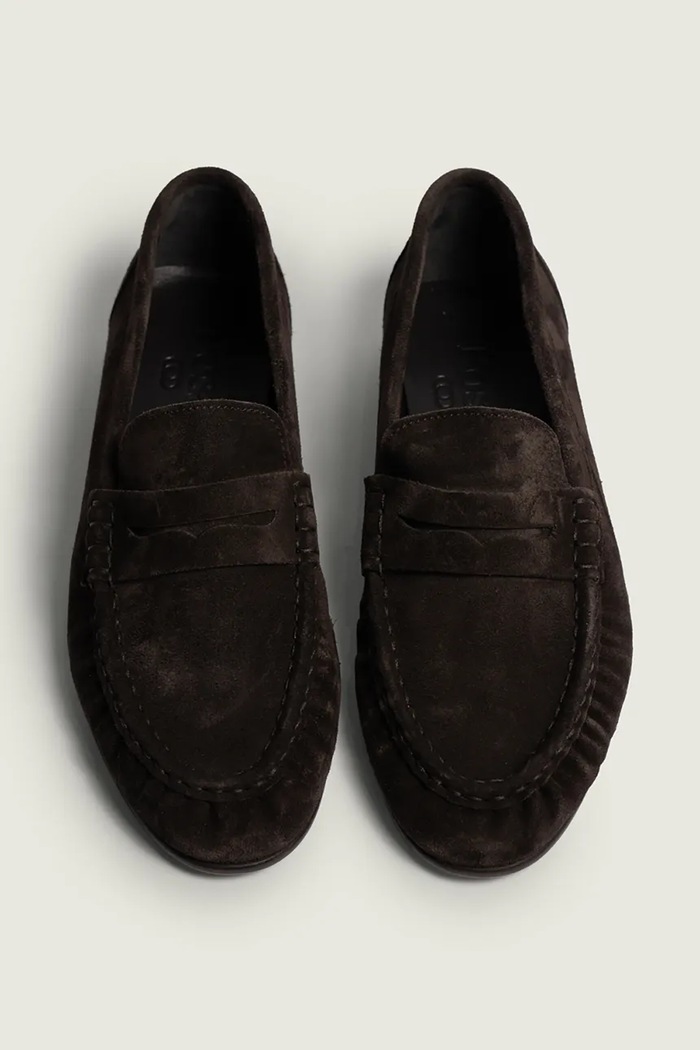 Posa mokasini ženski semiš Penny Loafer rjava PW40.201