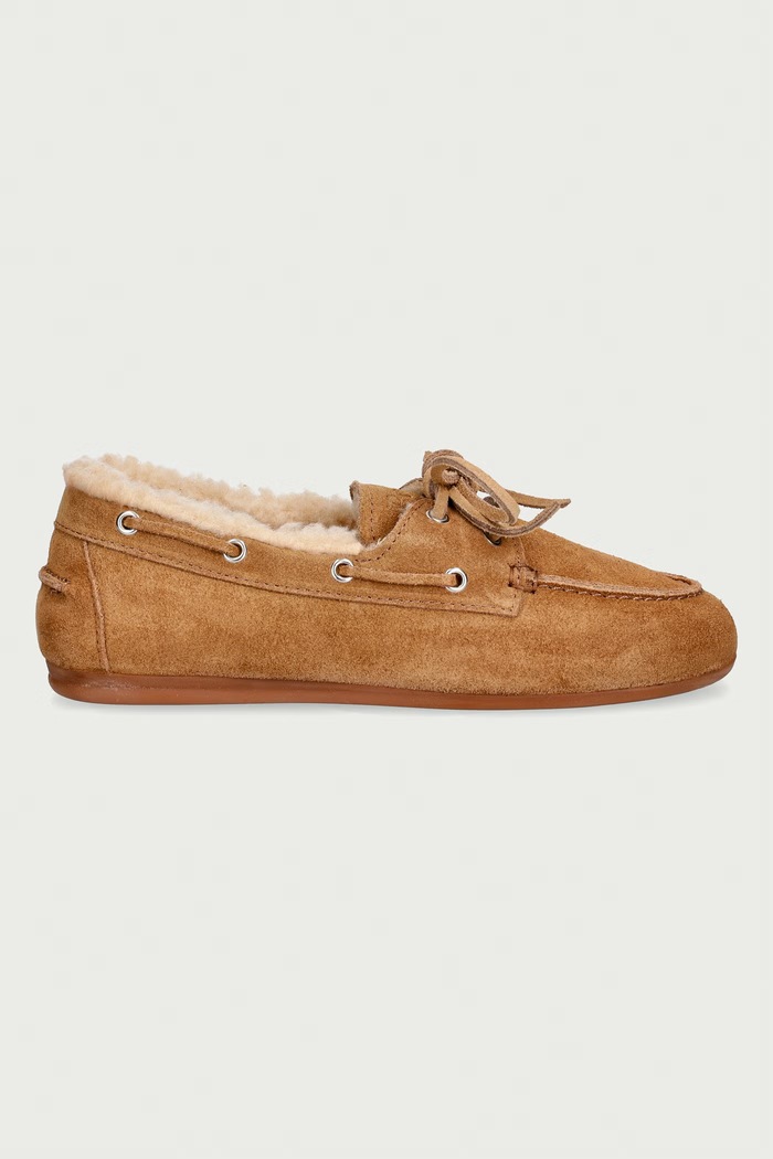 Posa Mokasíny dámské semišové Boat Loafer PW29.209 béžová AW26