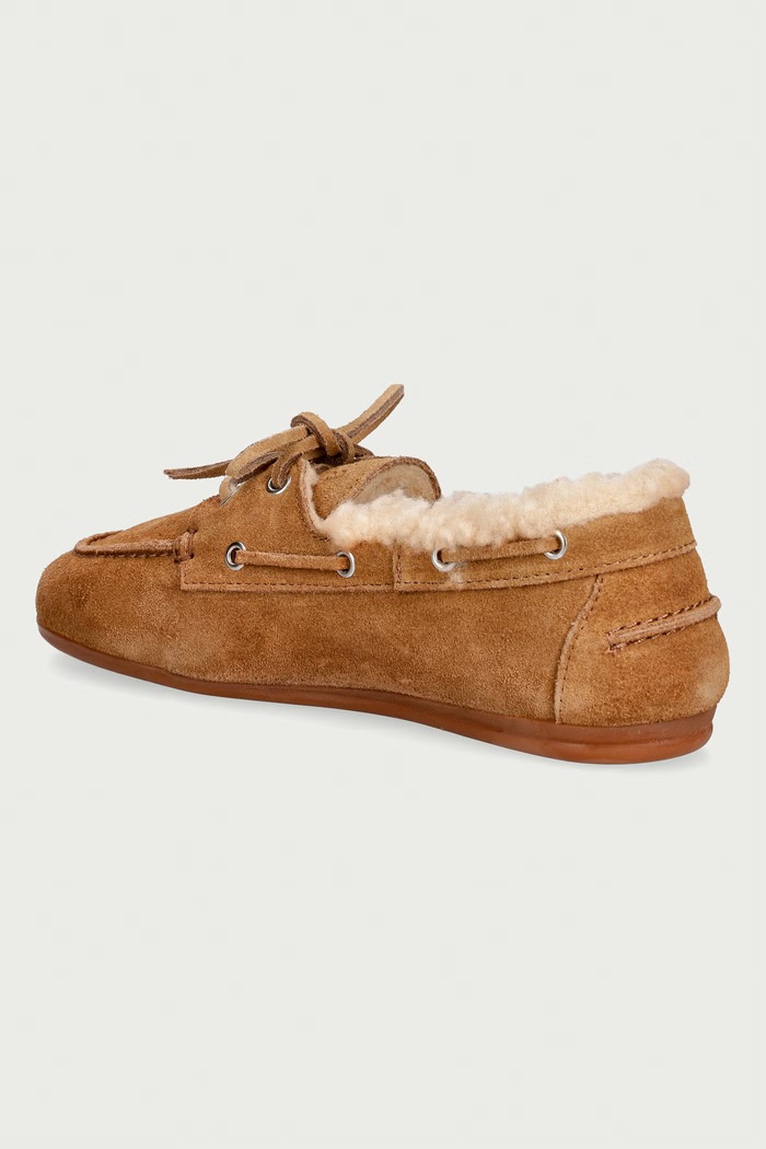 Boty Posa Mokasíny dámské semišové Boat Loafer PW29.209 béžová