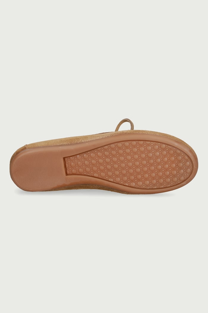 Loafersy damskie zamszowe Boat Loafer Posa beżowy PW29.209
