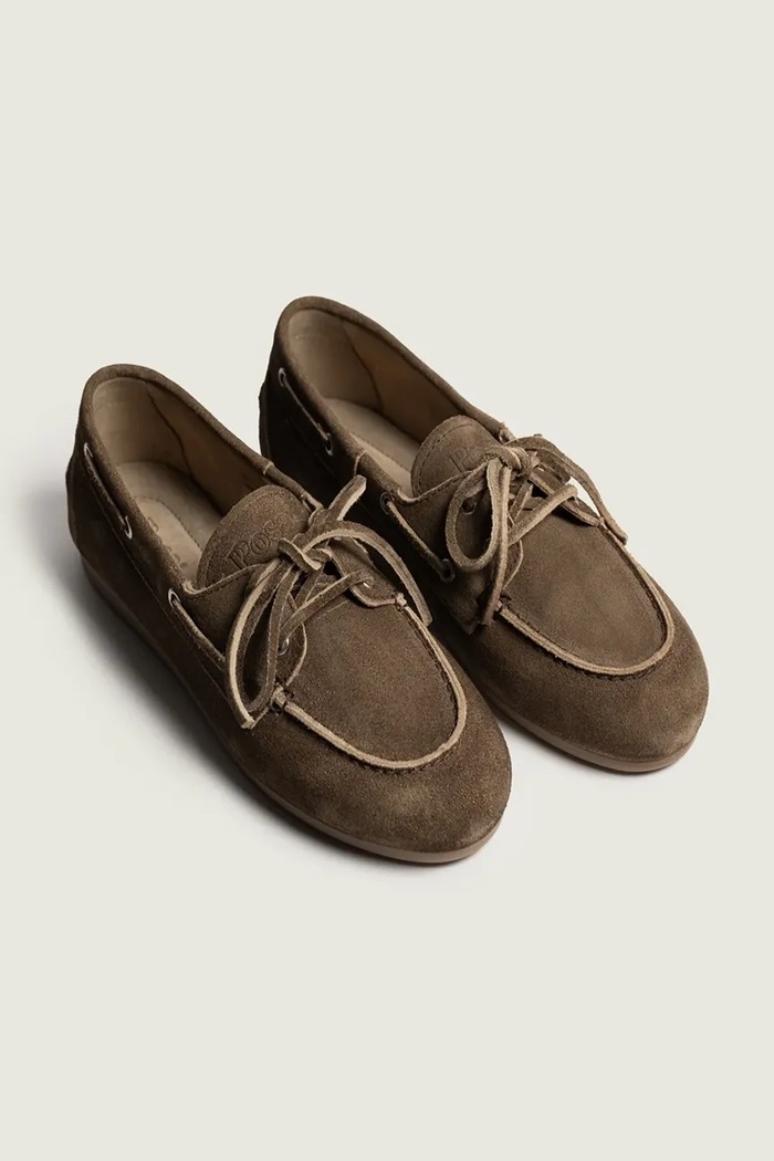 Posa loafers γυναικεία σουέτ Boat Loafer PW27.201 καφέ AW26