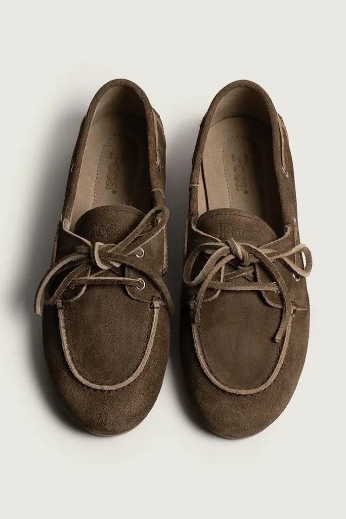 Posa лофери жіночі замшеві Boat Loafer коричневий PW27.201