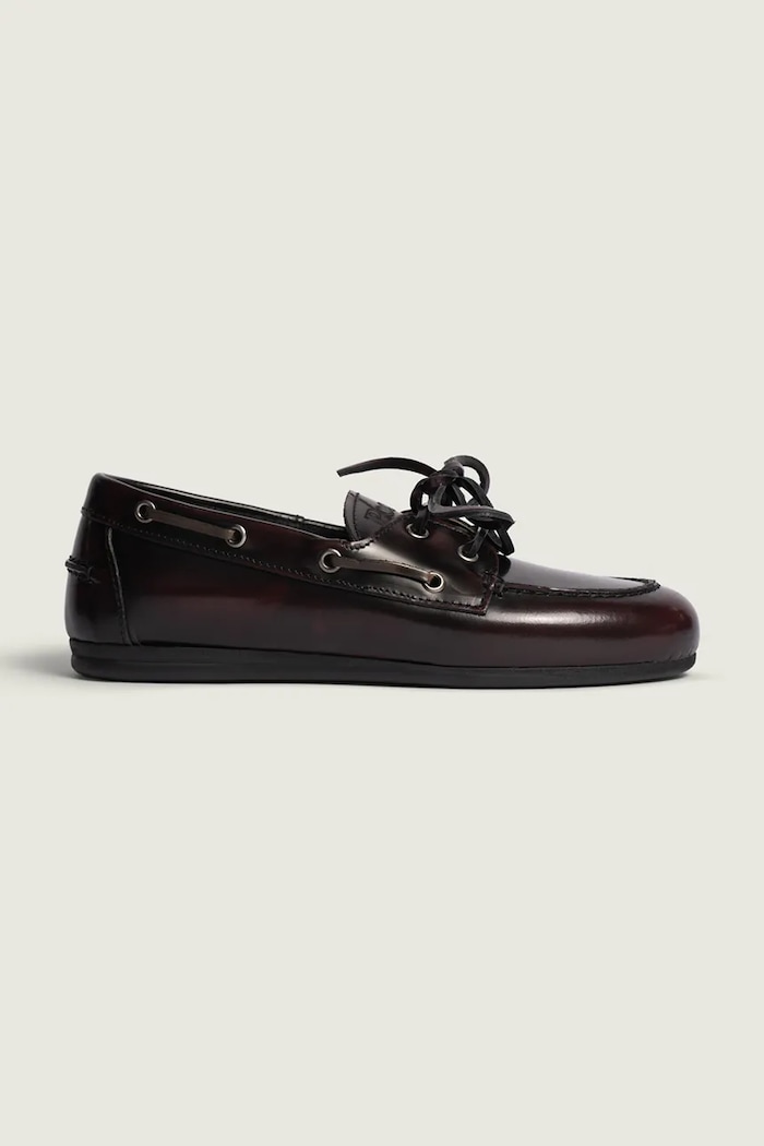 Posa лофери жіночі шкіряні Boat Loafer бордо PW26.501