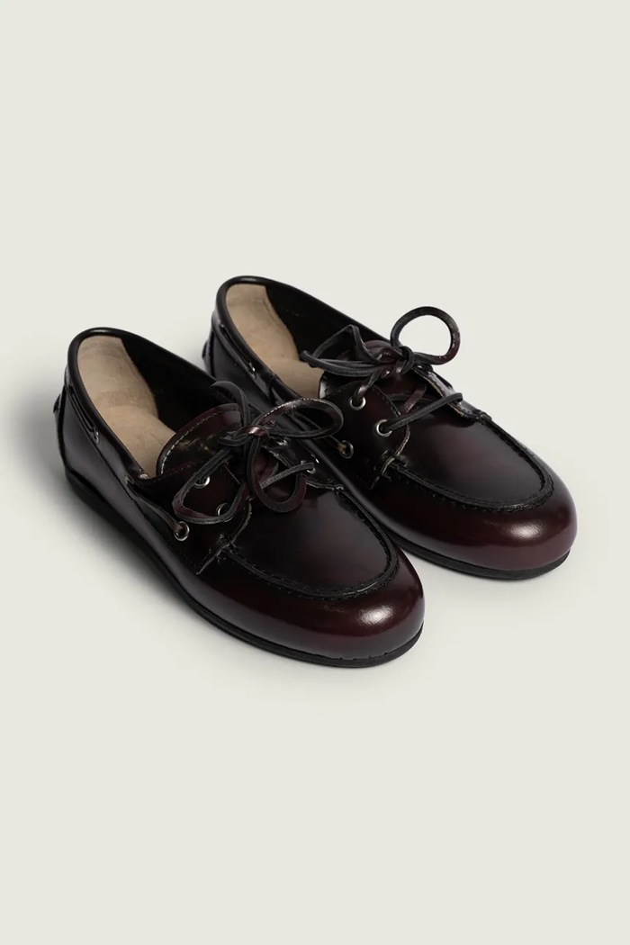 Posa лофери жіночі шкіряні Boat Loafer PW26.501 бордо AW26