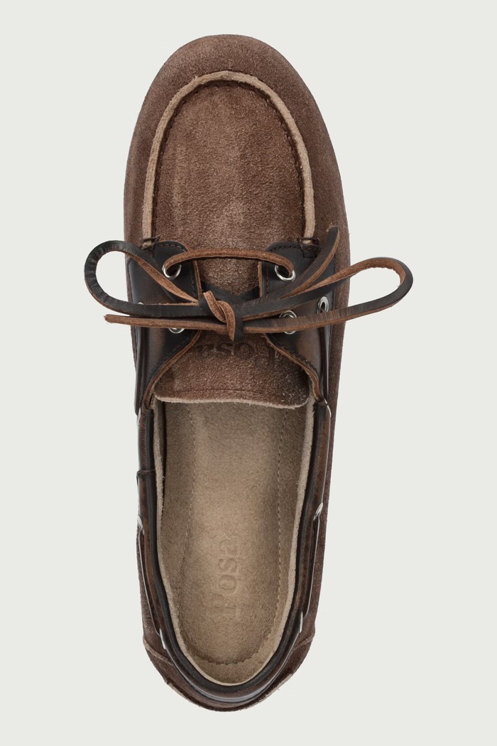 Mokasyny damskie zamszowe Boat Loafer Posa PW257.2021 brązowy