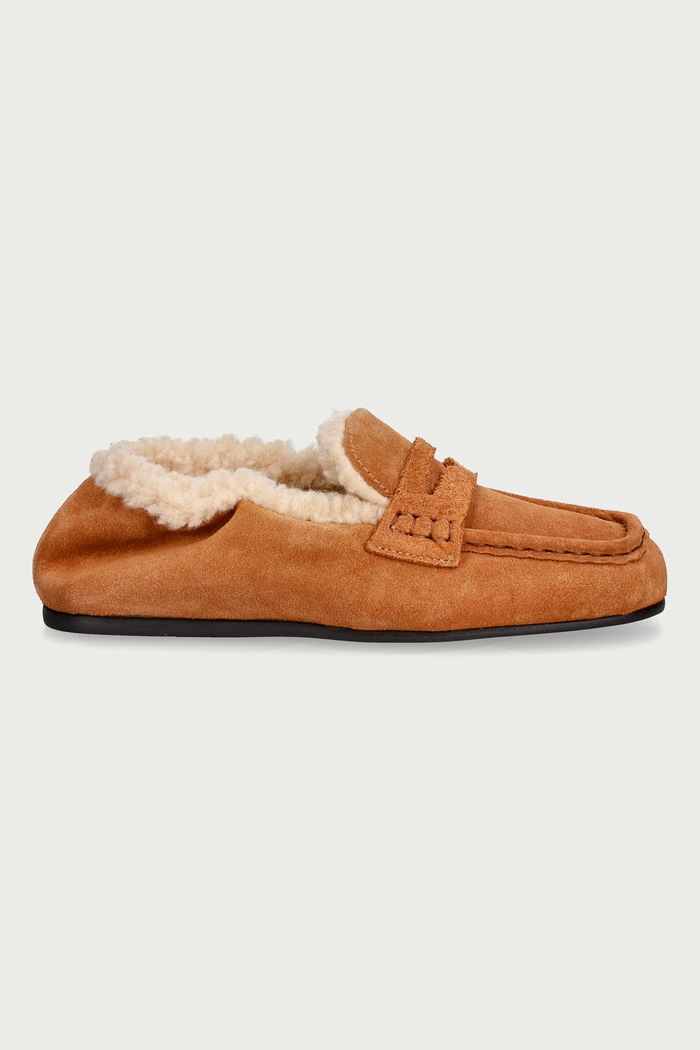 Posa Μοκασίνια Γυναικεία σουέτ Penny Loafer PW246.203 καφέ AW26
