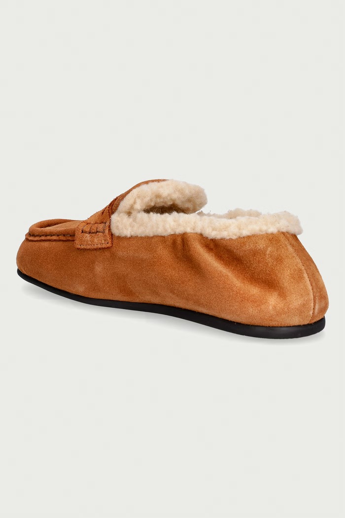 Παπούτσια Posa Μοκασίνια Γυναικεία σουέτ Penny Loafer PW246.203 καφέ