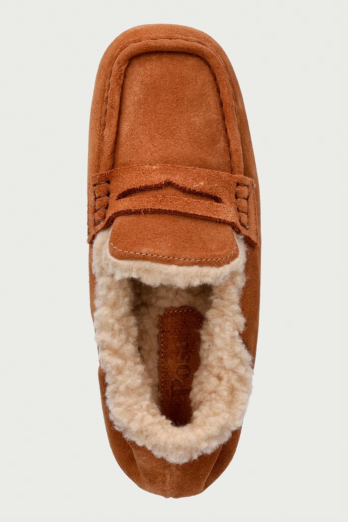 Μοκασίνια Γυναικεία σουέτ Penny Loafer Posa PW246.203 καφέ