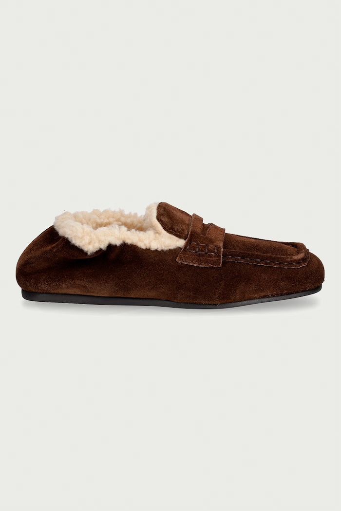 Posa Loafers γυναικεία σουέτ Penny Loafer PW246.201 καφέ AW26