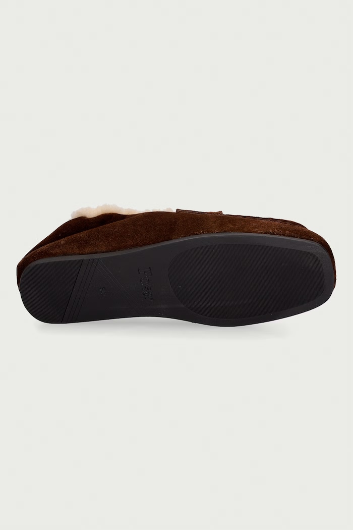 Loafers γυναικεία σουέτ Penny Loafer Posa καφέ PW246.201