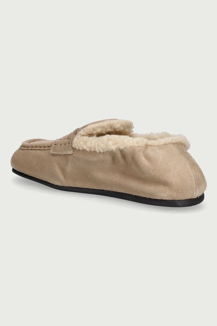 Obuwie Posa Mokasyny damskie zamszowe Penny Loafer PW246.103 beżowy