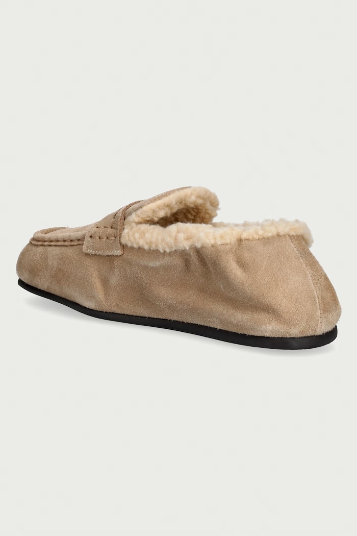 Obuwie Posa Mokasyny damskie zamszowe Penny Loafer PW246.103 beżowy