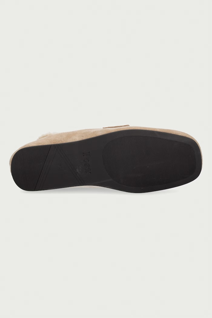 Mokasyny damskie zamszowe Penny Loafer Posa beżowy PW246.103