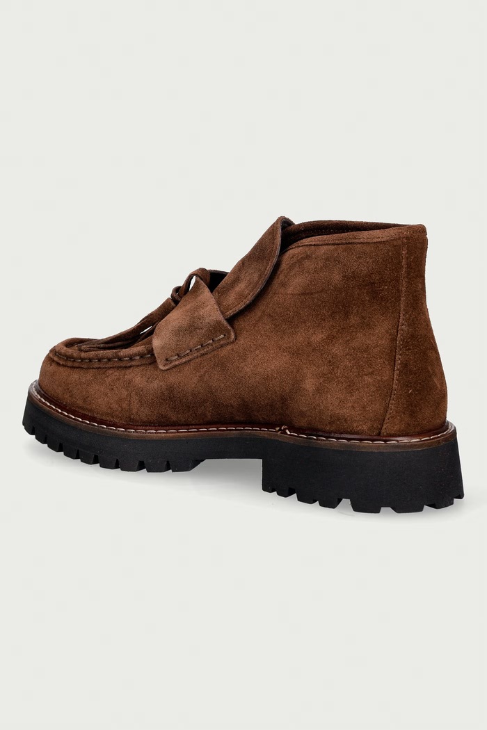 Obuća Posa Gležnjače za žene od brušene kože Aosta Tassel Boot PW239.201 smeđa