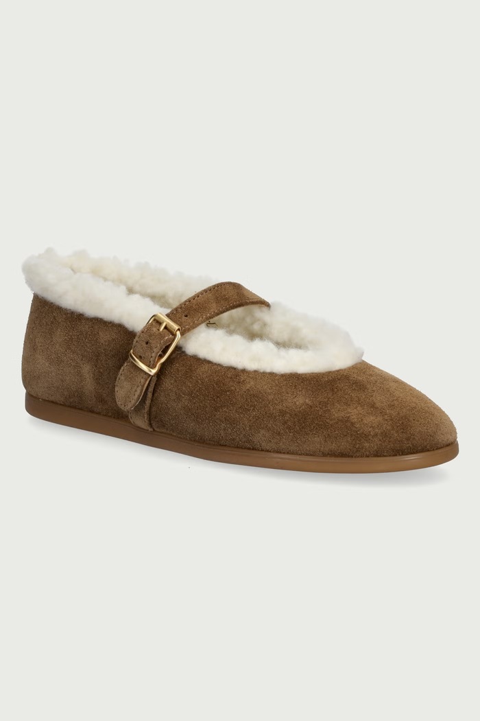 Posa Balerinke od brušene kože St. Moritz Ballet Flats smeđa PW233.215