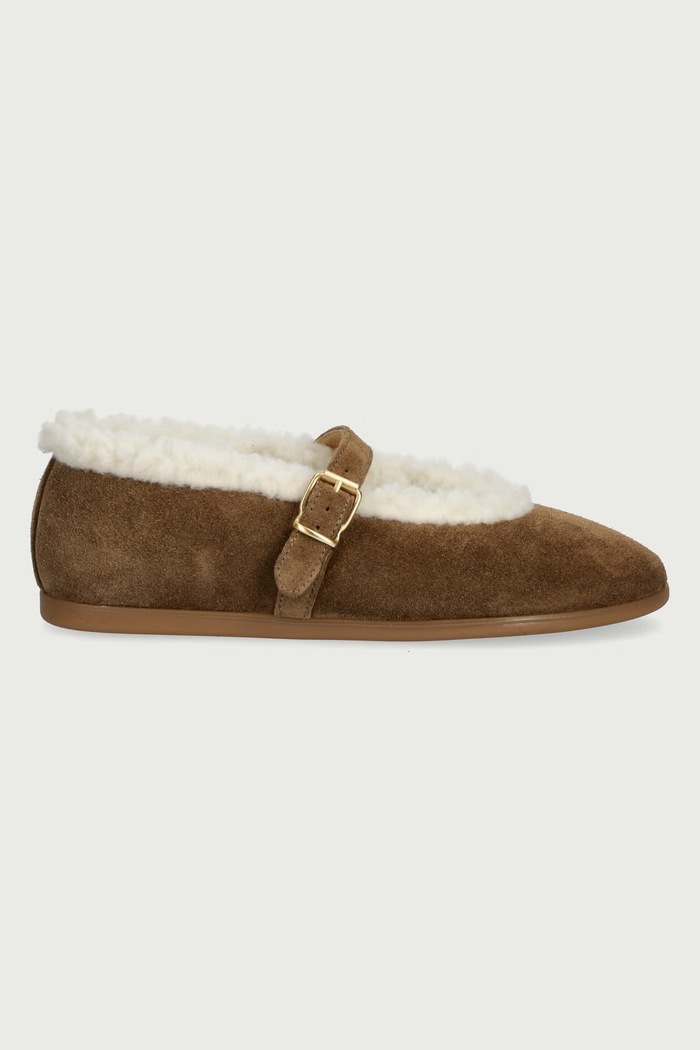 Posa Balerinke od brušene kože St. Moritz Ballet Flats PW233.215 smeđa AW26