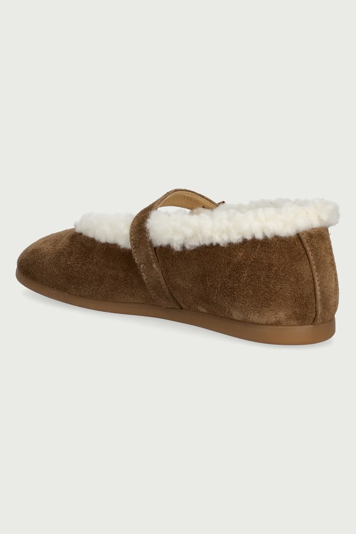 Obuća Posa Balerinke od brušene kože St. Moritz Ballet Flats PW233.215 smeđa