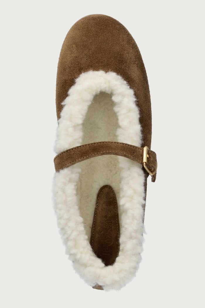 Balerinke od brušene kože St. Moritz Ballet Flats Posa PW233.215 smeđa