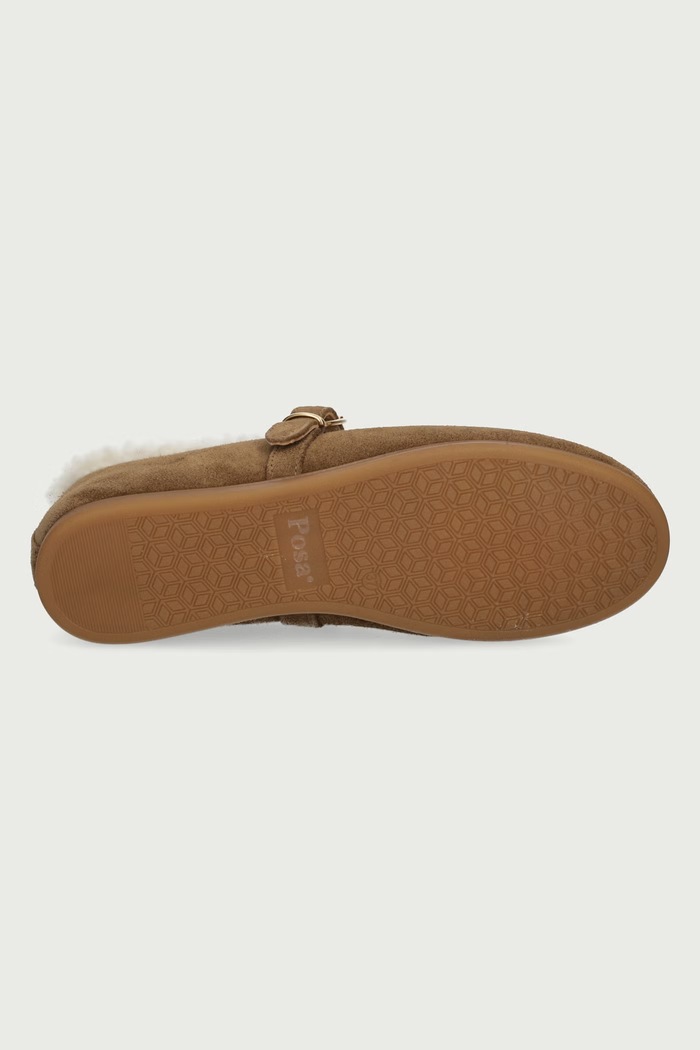 Balerinke od brušene kože St. Moritz Ballet Flats Posa smeđa PW233.215