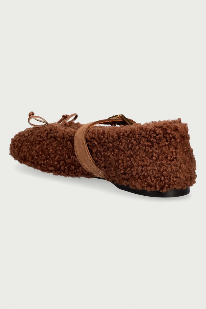 Obuv Posa Baleríny Ballerina Teddy PW116.200 hnedá