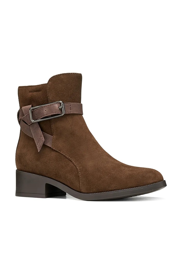 Geox Gležnarski čevlji ženski semišasti D CAMEXIA WPF D6819B022CLC6RJ6 rjava AW26