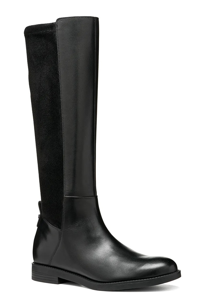 Geox Škornji ženski usnjeni D ESMEENA D6811G043JZC9999 črna AW26