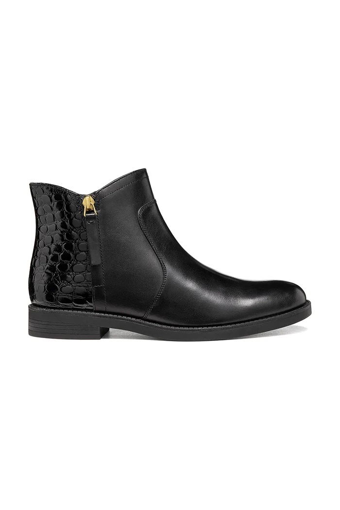 Geox Kotníkové boty dámské kožené D ESMEENA černá D6811A04340C9999