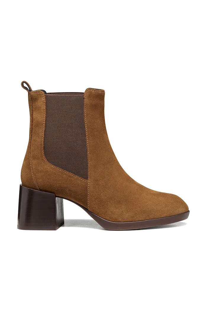 Geox Μποτάκια block heel Γυναικεία σουέτ D WALK PLEASURE 55T καφέ D680VB00022C6032